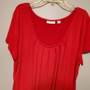Red top, Sz XL, New York & Company, Perfect holiday color.